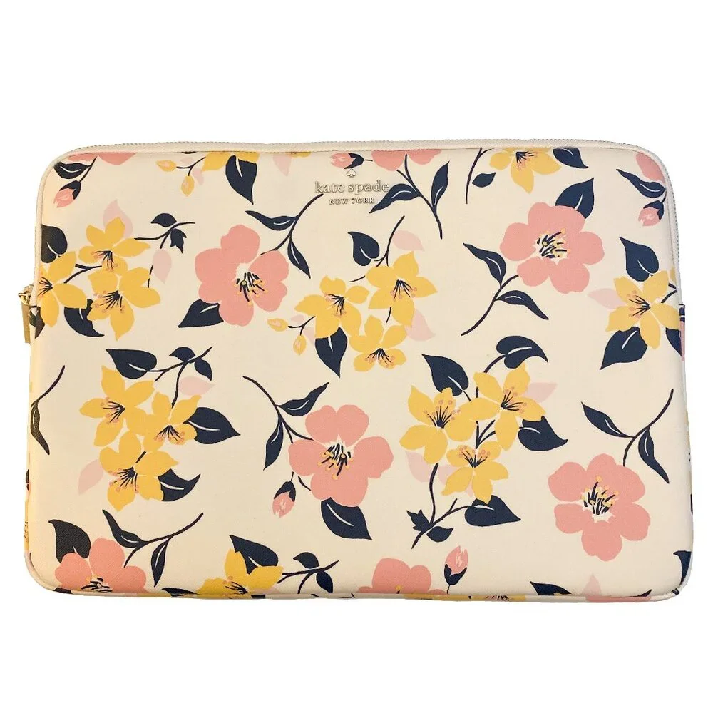 KATE SPADE New York Staci Lily Blooms Universal Laptop Sleeve 15